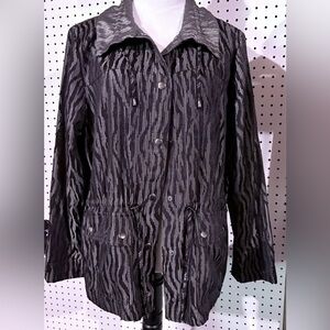 Vintage Black and Gray Women's Jacket